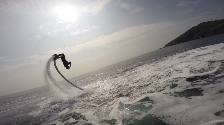 Flyboard ocean backflip