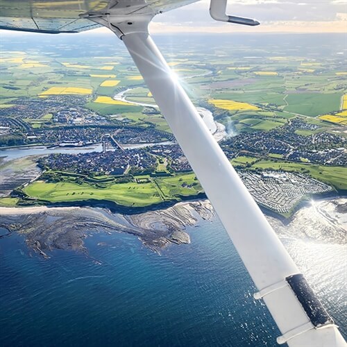 Flying Lessons Teeside - Aerial View Flying Lessons Teeside - Aerial View