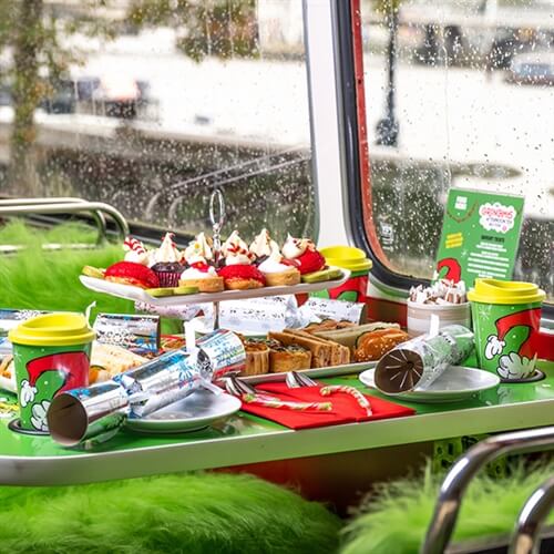 Grinchmas Afternoon Tea Bus Tour - Afternoon Tea Setup Grinchmas Afternoon Tea Bus Tour - Afternoon Tea Setup
