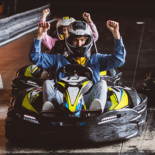 Karting at Llandow Indoor Circuit in South Wales Karting at Llandow Indoor Circuit in South Wales