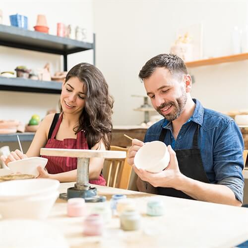Pottery Painting London Bridge - Couple Painting Pottery