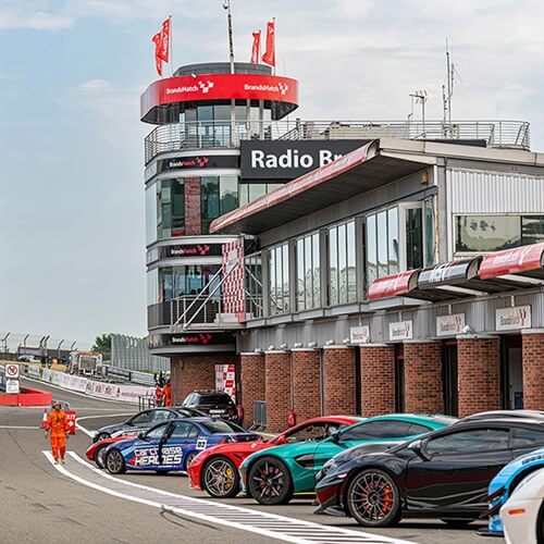 Ultimate 10 Car Driving Day & Hotel Stay for Two Brands Hatch