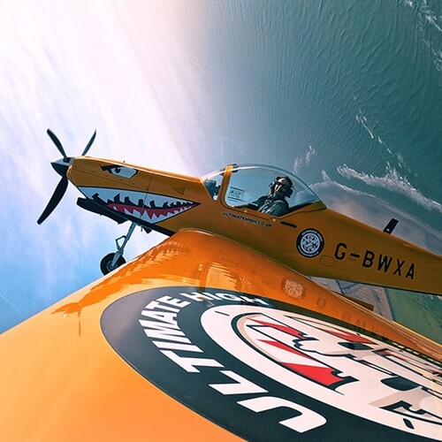 Space Flight Experience Flight upside down and close to wing thumbnail