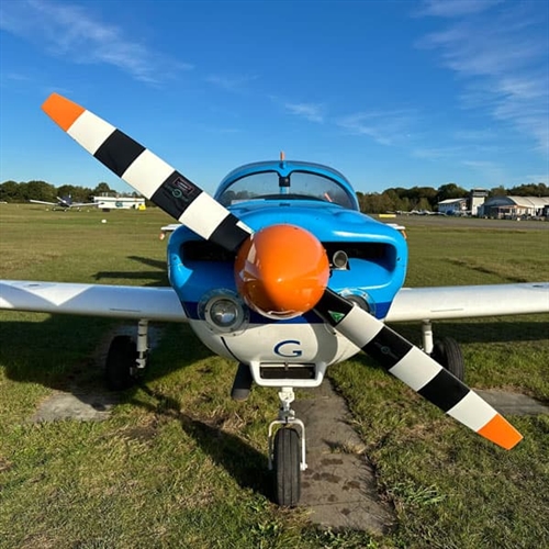 Firefly Aerobatics at Blackbushe Airport - Front of Plane with Propeller Firefly Aerobatics at Blackbushe Airport - Front of Plane with Propeller