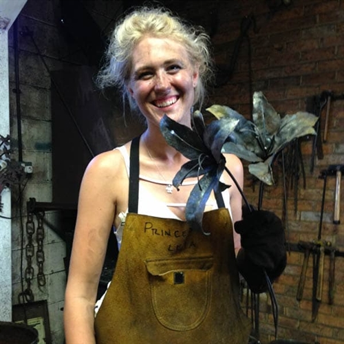 Blacksmith Experience Day Berkshire Lady with Flowers Blacksmith Experience Day Berkshire Lady with Flowers
