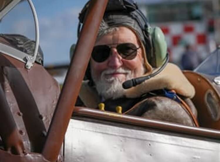 Tiger Moth Flying