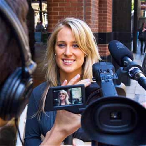 lady presenting to camera lady presenting to camera