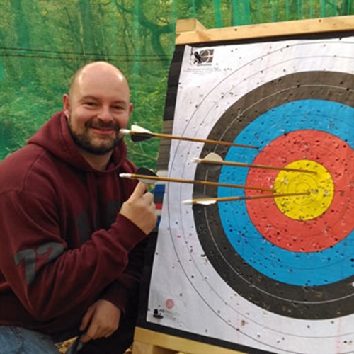 man with target man with target