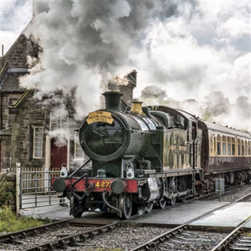 train with steam train with steam