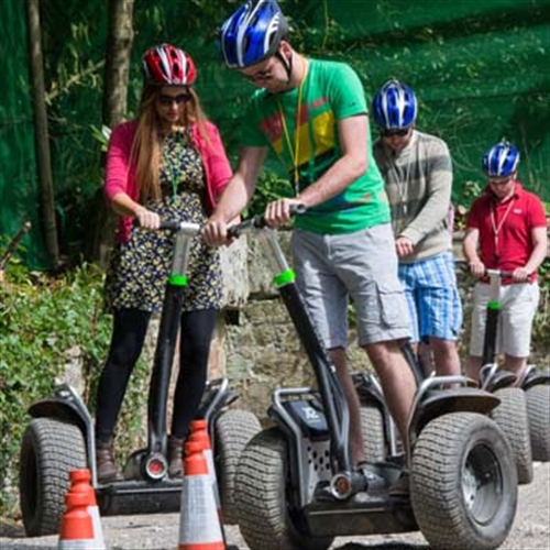 Group riding on segways Group riding on segways