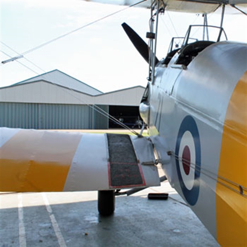 tigermoth in hangar