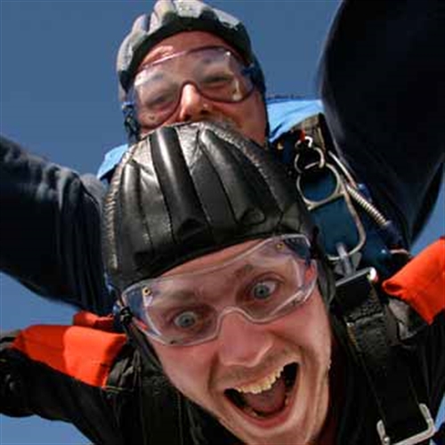 couple skydiving couple skydiving