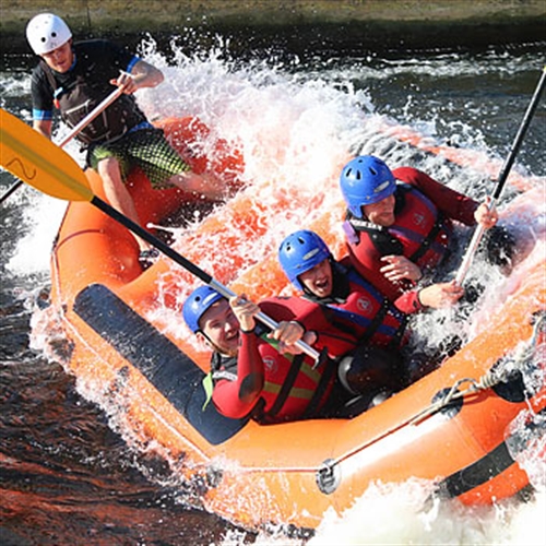 People falling out of raft People falling out of raft