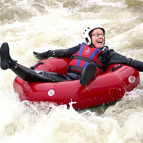 lady in white water tube lady in white water tube
