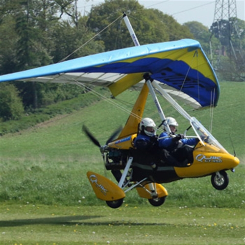 Flex wing microlight flight at Plaistows Airfield in Hertfordshire Flex wing microlight flight at Plaistows Airfield in Hertfordshire